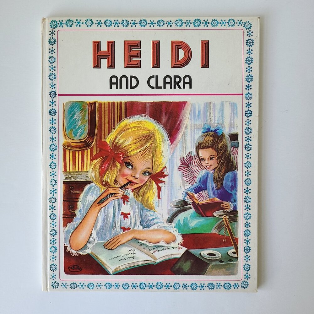 Book Heidi and Clara Spyri Vintage Kids Picture HC 70s? Hemma Pub no date